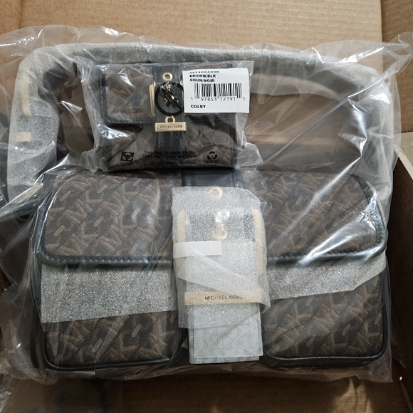 Michael Kors Medium Empire Monogram Shoulder Handbag - Picture 8 of 8